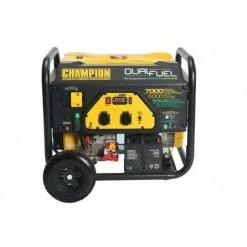 CHAMPION USA Groupe Electrogène 7000W Essence/Gaz Démarrage élec CPG7500E2-DF-EU - Noir Et Jaune