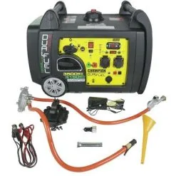 Groupe électrogène 3500W Hybride Essence/gaz CHAMPION Moteur OHV 4T 192 Cm³ Démarrage Electrique Et Manuel Autonomie 11h -Promos CHAMPION Magasin 58701418 3