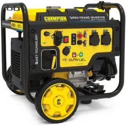 Groupe électrogène 3600W Hybride Essence/propane CHAMPION Moteur OHV 4T 224 Cm³ Démarrage Electrique Et Manuel Autonomie 23h