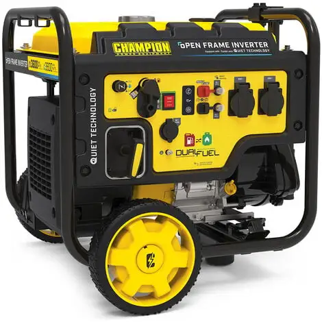 Groupe électrogène 3600W Hybride Essence/propane CHAMPION Moteur OHV 4T 224 Cm³ Démarrage Electrique Et Manuel Autonomie 23h 1 Groupe électrogène 3600W Hybride Essence/propane CHAMPION Moteur OHV 4T 224 Cm³ Démarrage Electrique Et Manuel Autonomie 23h